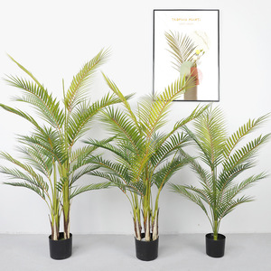 Artificial Areca Palm <b>Plant</b> 0.8m 1m 1.2m High Simulation Leaves Indoor Floor Decor Home Decoration <b>Plastic</b> Material - Product Image 3
