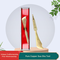 Outil de grattage Gua Sha multifonctionnel en cuivre pur avec pointe de précision, outil de massage des méridiens TCM multifonctionnel pour les soins du corps