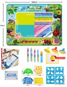 Educatief groot water-schrijfkleed voor kinderen, 150*100 cm, doek tekenkleed voor schilderen met magische stiften, in doos verpakt - Product Image 2