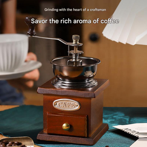 Molino de Café Manual de Madera Vintage, <span class=keywords><strong>Molinillo</strong></span> de Granos de Café Ajustable, <span class=keywords><strong>Molinillo</strong></span> de Café <span class=keywords><strong>Antiguo</strong></span> - Product Image 3