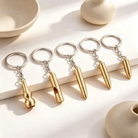 Porte-clés sifflet en forme de gourde, robuste, pour sacs industriels, durable, multi-styles, pendentif en alliage, cadeaux pour passionnés militaires