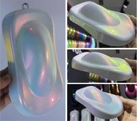 Polvo de pigmento de pintura automotriz camaleón supercambiante blanco opalescente Aurora arcoíris iridiscente a granel