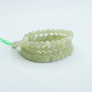 Hetian Ngọc & Nga jasper phật hạt Vòng đeo tay vòng cổ-màu xanh lá cây 6mm, 108 hạt, Chất lượng cao - Product Image 4
