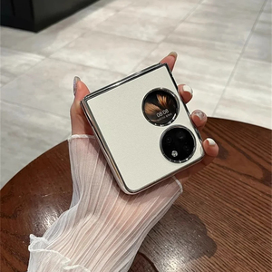 Cuir petit parfum de couleur unie de haute qualité pour coque de téléphone portable pliante Huawei <span class=keywords><strong>P50Pocket</strong></span> Poches coque de protection anti-chute - Product Image 3