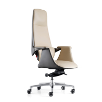Chaise de bureau de direction ergonomique de luxe en cuir, moderne, personnalisée, à dossier haut, confortable et pivotante