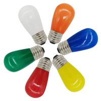 Ampoule à filament LED S14 transparent, couleur opaque, couleur transparente et coquille d'ampoule de fraise texturée pour la décoration de vacances en plein air