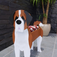 Pot & Planter Bunga Bentuk Kucing Warna Oranye untuk Seni & Kerajinan Taman, Dekorasi Papan PVC, Produk DIY