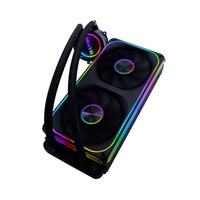 Refroidisseur liquide AIO 240 mm pour CPU Manmu, très vendu, avec ventilateur RGB à roulement fluide en plastique, 4 broches PWM, pour boîtier d'ordinateur de jeu