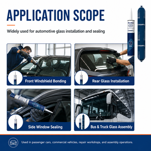 Sellador de Poliuretano (PU) para Vidrios de Automóviles, Resistente al Agua, Bajo en COV, Flexible, para Reparación de Vidrios de Automóviles, Venta al Por Mayor - Product Image 4