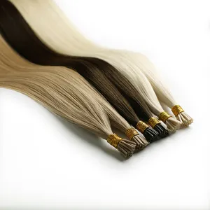 Pure Virgin The Best Quality Fast Delivery Micro Keratin Virgin I Tip Colored Hair With Factory Price