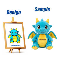 Boneka Naga Terbang Kartun Mint Ramah Anak Grosir, Boneka Plush Isi Kapas Super Lembut Berlogo Leehom, Bersertifikat CE