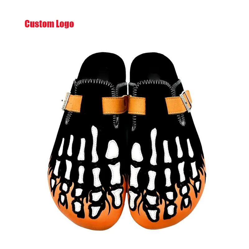 Customized Wholesale Unisex Clog Mules Classic Suede Garden shoes Leather Slip On Women Cork Platform Mules