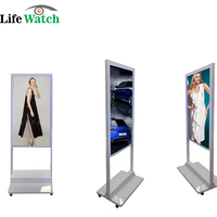 Pantalla LCD de Señalización Digital de Doble Cara para Interiores, de 43, 49 y 55 Pulgadas, para Colgar en el Techo o Montar en el Suelo, para Publicidad en Escaparates de Tiendas