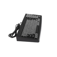 LIFPOS Hot Selling 102 Keys Anti-Wear Membrane POS Keyboard Full Transparent Keycaps PS/2/USB Interface Universal Cash Register