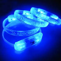 Événement Promotionnel Party Favors Fournitures Nouveautés Cadeaux De Mariage Souvenir Personnalisé Activé Par Son Led Bracelets Bracelet