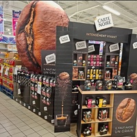 Modèle géant de fève de cacao gonflable à LED, fève de chocolat gonflable lumineuse pour boutique de chocolat / décoration d'événements / festival / vente au détail / magasin
