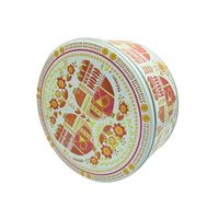 Boîte à gâteau en fer blanc réutilisable de 10 pouces, sans danger pour les aliments, avec couvercle, grand récipient en métal pour gâteaux, sandwichs, collations et bonbons
