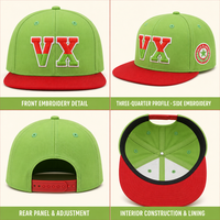 Casquettes Snapback d'extérieur ajustables à visière plate, brodées, pour événements sportifs d'équipe, cadeaux d'entreprise promotionnels, vente en gros