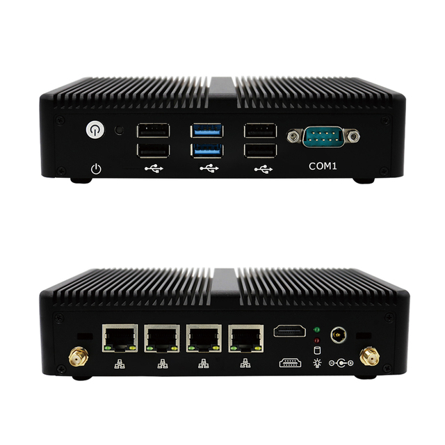 High Quality Intel Pentium J5005 Processor 4C/4T/4MB 4x I226v RJ45 2.5G LAN 6xUSB 24h Stable Work Slim Dimension Fanless Mini PC