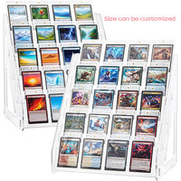 Présentoir à cartes en acrylique transparent moderne personnalisé, étagère de rangement à 5 niveaux pour cartes à collectionner, cartes sportives, objets de collection, OEM ODM