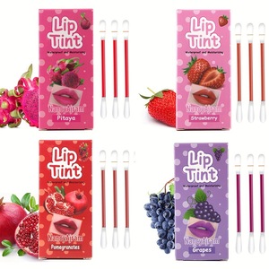 Teinture de rouge à lèvres aux fruits mate jetable imperméable Liptint coton-tige bâton tasse brillant à lèvres à la mode sans décoloration - Product Image 1