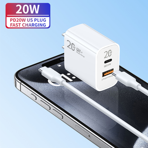 อะแดปเตอร์ชาร์จเร็ว <span class=keywords><strong>20W</strong></span> USB-A + Type-C รองรับแรงดันไฟฟ้าคู่ 100-240V ปลั๊กอเนกประสงค์ พร้อมระบบป้องกันสำหรับโทรศัพท์มือถือและอุปกรณ์ต่างๆ - Product Image 3