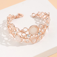 1 elegante pulsera de oro para mujer de gama alta de lujo diseño atmosférico ligero ahuecado estilo