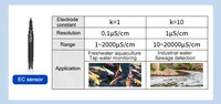 Sonde de conductivité d'eau intégrée RS485, électrode de capteur EC en ligne en plastique, pH-mètre industriel RS-EC-N01-3-EX