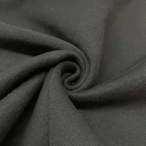 65%polyester 35%cotton Knit Garment Fabric Plain Dyed TC French Terry Fleece Fabric For Hoodie And Sweatshirt