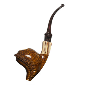 MUXIANG Handmade Briar Wood Pipe Free Type 3mm Filter Tobacco Smoking Accessory For Men - Product Image 5