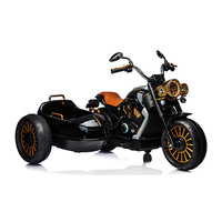 Moto électrique pour enfants, double siège, en plastique, 3 roues, avec musique et lumières, pour usage intérieur/extérieur, 0-4 ans