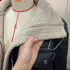 Cárdigan de piel <span class=keywords><strong>artificial</strong></span> cálido de otoño, chaqueta informal de cuero Pu para motocicleta, abrigos de invierno para mujer, 2025 - Product Image 6