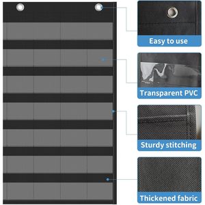 Classroom <b>Calendar</b> Pocket Chart 45 Pockets Durable Fabric Monthly Time Management For Kids Learning Back To School - Product Image 4