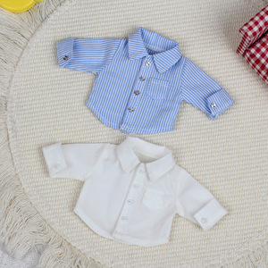 Zsiga 20Cm Doll Outfit Blue Striped Shirt White <b>Pants</b> Brown <b>Boots</b> For 1/8 Scale Doll Clothes Boy Toy Accessory - Product Image 4