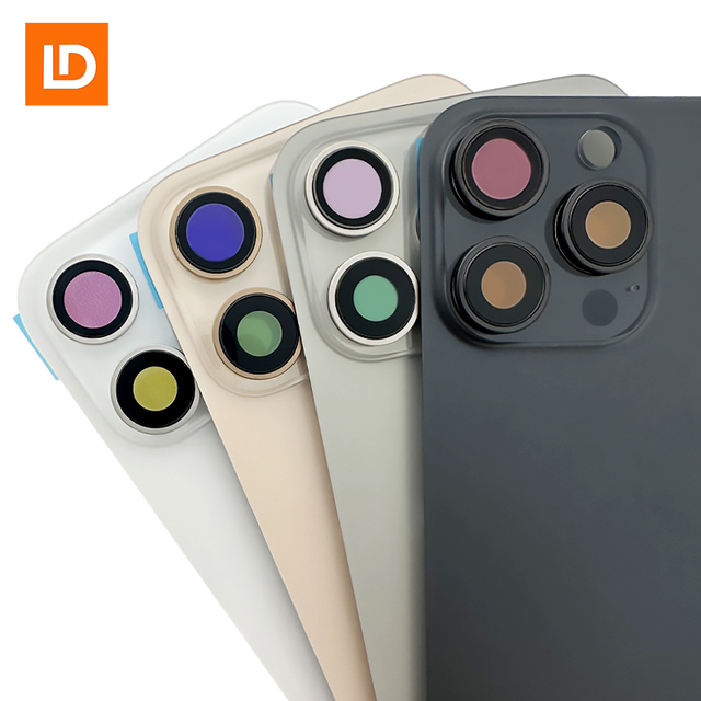 Black Battery Cover Rear Glass Housing Design for iPhone 14/15/16 14/15/16 Plus 14/15/16 Pro 14/15/16 Pro Max and 16e