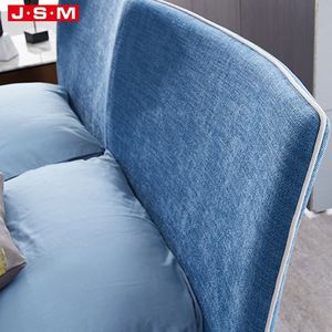 Meubles de chambre à coucher Tête de lit double en mousse et tissu Cadre en bois - Product Image 3