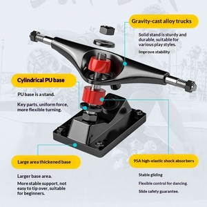 Fabricants de skateboards en gros, skateboards de rue pour débutants, adultes, professionnels, absorption des chocs, quatre roues, double - Product Image 2