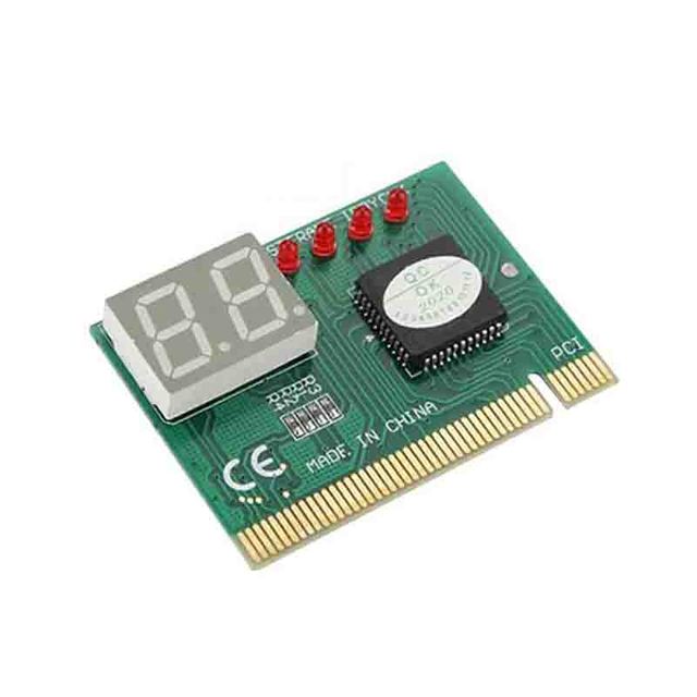 PCI 2 Digit Computer Motherboard Diagnostic Card with Instructions Computer Detection Card Fault Diagnosis test Card