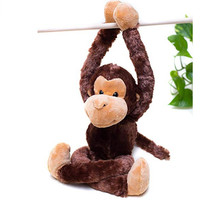 Personnalisé de haute qualité mignon doux animal en peluche longs bras en peluche singe aimant de réfrigérateur