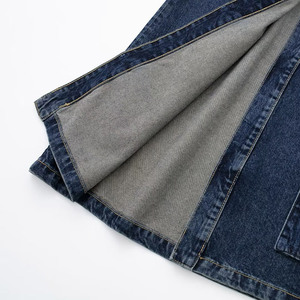 Manteau en <span class=keywords><strong>jean</strong></span> vintage à col haut et ceinture Jancoco, veste longue en <span class=keywords><strong>jean</strong></span> personnalisée pour <span class=keywords><strong>femme</strong></span>, pour l'automne - Product Image 5