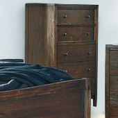 Modern Rustic Dark Wood <b>Nightstand</b> - 1-Drawer & Open Cubby Bedroom Bedside Table, Minimalist Casual Storage Furniture - Product Image 2