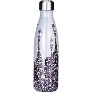 Stainless Steel Insulated Tumbler 304 Bullet Shape Travel Water <b>Bottle</b> With Glitter Design 500Ml - Product Image 1