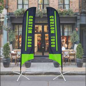Bandera de Plumas Personalizada para Exteriores con Logotipo Diseñado, Banderas de Playa, Pancarta de Playa - Product Image 1