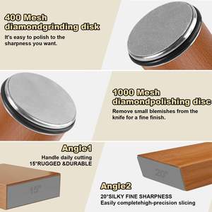 Kit d'affûtage de <span class=keywords><strong>couteau</strong></span> à roulettes avec grain de diamant 400/1000 et angles de 15° °   & 20 ° <span class=keywords><strong>Aiguiseur</strong></span> à roulettes pour couteaux de cuisine - Product Image 5