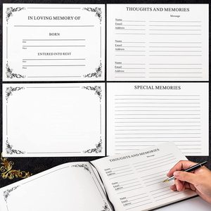 Custom on Demand Black Hard Cover Memorial Guest Book Memorial Guest Book for <strong>Funeral</strong> in Loving <strong>Memory</strong> with Foil Stamping - Product Image 6
