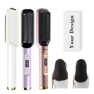 0728 Professional Lcd Precise Temp Hair Iron Hot Comb Thermal Brush Long Lasting Straightening for Beauty Routine Care - Product Image 4