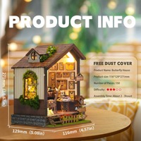Hamaileon DIY Puzzle en bois SQ60 Butterfly House Miniature House Kits Cadeaux Home Decor Crafts