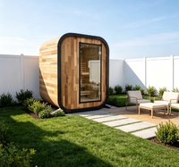 Sauna Cube Extérieur Personnalisable pour 2 Personnes en Bois de Cèdre Rouge Massif – Vente en Gros