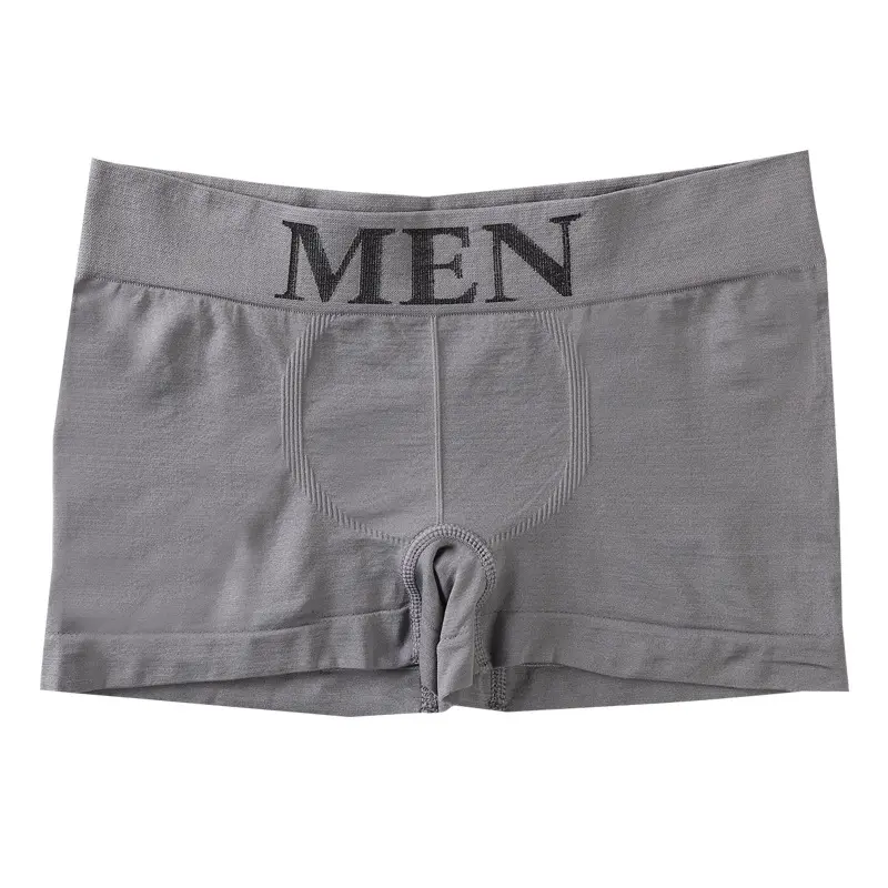 Cuecas de boxer para homens, logotipo masculino sem costura