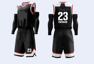 Traje de baloncesto sin mangas de sublimación digital de secado rápido de deportes de equipo personalizado para juegos de adultos - Product Image 4
